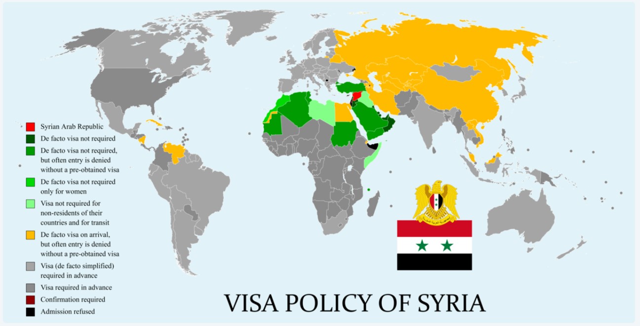Các quốc gia được xin visa Syria