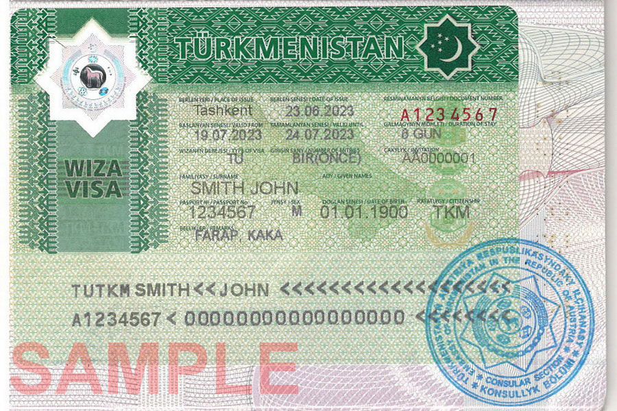 Các loại visa Turkmenistan