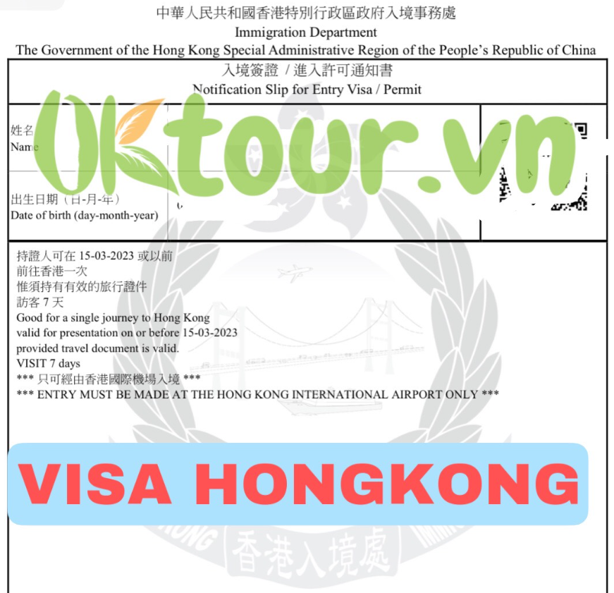 DỊCH VỤ VISA HONGKONG CHẤT LƯỢNG TẠI CÔNG TY