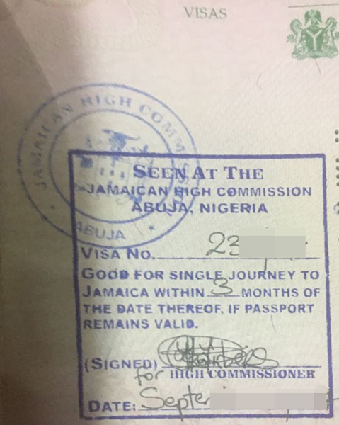 Hồ sơ xin visa Jamaica