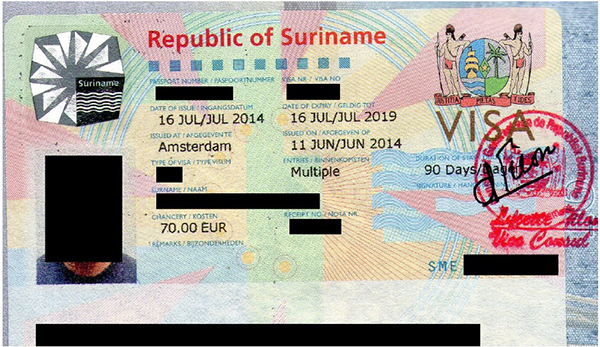 Hồ sơ xin visa Suriname