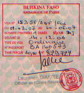 Những lưu ý khi xin visa Burkina Faso