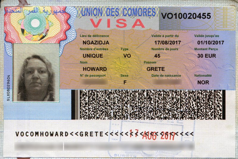 Hướng dẫn hồ sơ xin visa Comoros