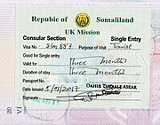Thủ tục hồ sơ xin Visa Somalia công tác, du lịch.