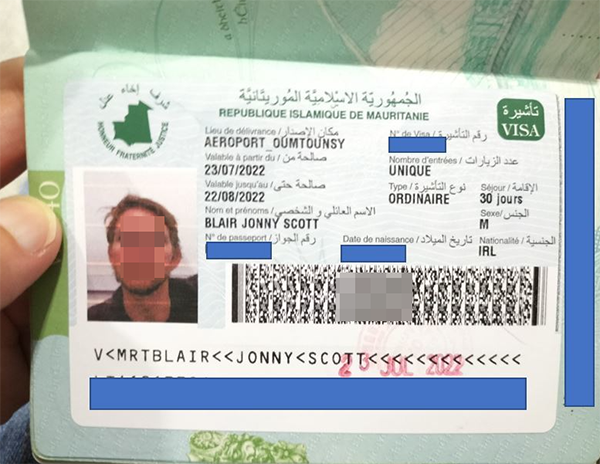 Thủ tục xin visa Mauritania