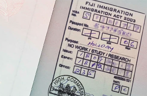 Hồ sơ xin visa Fiji