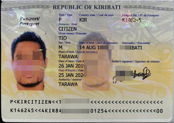 Hồ sơ xin visa Kiribati